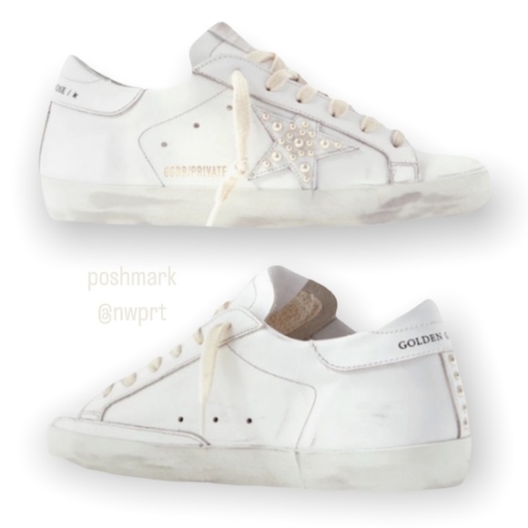 Golden Goose Shoes - NEW 💯 GOLDEN GOOSE Pearl Superstar Sneakers White 37 7 Private Edition